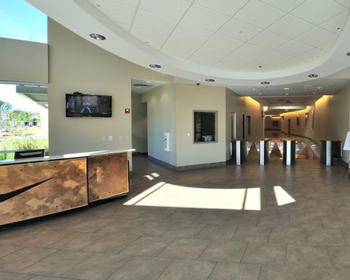 Reception area of Nike Distribution Center