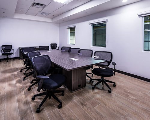 Conference room in the Collins Aerospace facility
