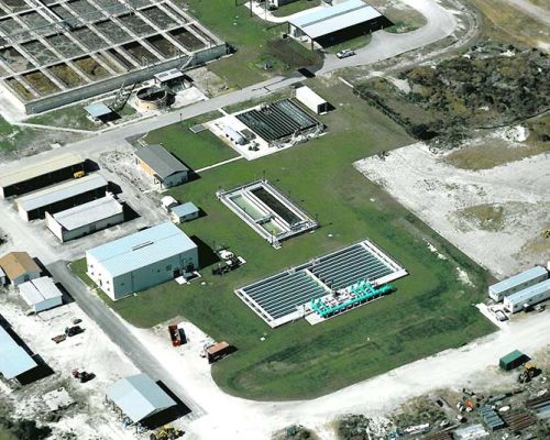 Aerial view of Winter Haven Wastewater Treatment Plant
